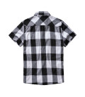 Chemise à carreaux manches mi-longues Brandit Noir et blanc