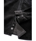 Chemise classique en velours côtelé à manches longues Brandit Noire