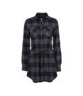 Chemise longue femme Lucy Brandit Noire et grise