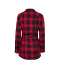 Chemise longue femme Lucy Brandit Noire et rouge