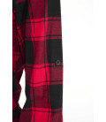 Chemise longue femme Lucy Brandit Noire et rouge