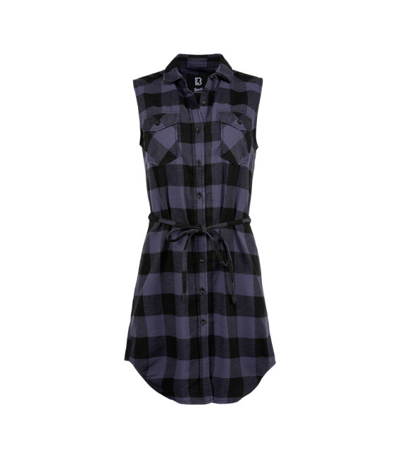 Chemise longue femme Gracey Brandit Noire et grise