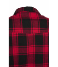 Chemise longue femme Gracey Brandit Noire et rouge
