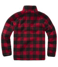 Veste polaire peluche Teddyfleece Jacket Brandit Noir et Rouge