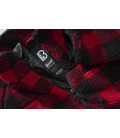 Veste polaire peluche Teddyfleece Jacket Brandit Noir et Rouge