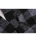 Sweat polaire en peluche Teddyfleece Troyer noir et gris Brandit