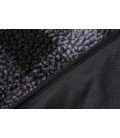 Sweat polaire en peluche Teddyfleece Troyer noir et gris Brandit