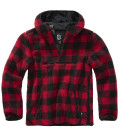 Pull-over en peluche Teddyfleece Rouge et noir Brandit
