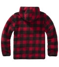 Pull-over en peluche Teddyfleece Rouge et noir Brandit