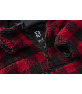 Pull-over en peluche Teddyfleece Rouge et noir Brandit