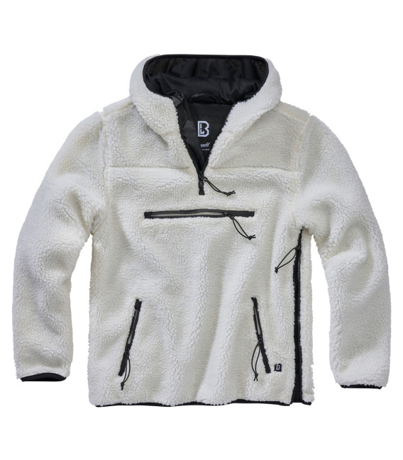 Pull-over en peluche Teddyfleece Blanc Brandit
