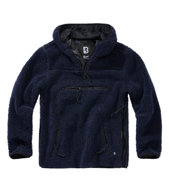 Pull-over en peluche Teddyfleece Bleu Marine Brandit
