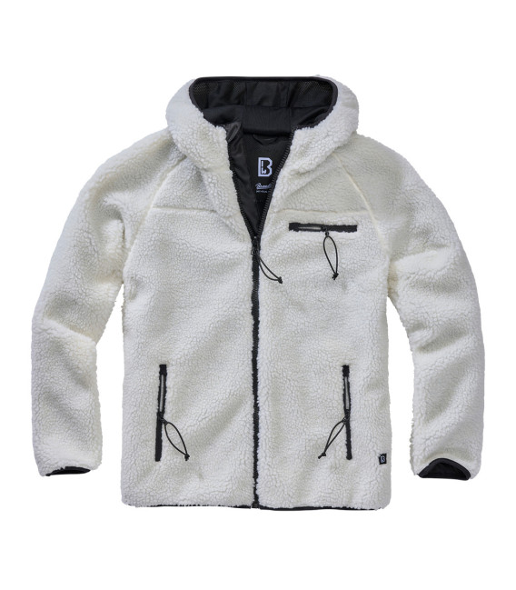 Veste en peluche Teddyfleece&nbsp;Blanc Brandit&nbsp;