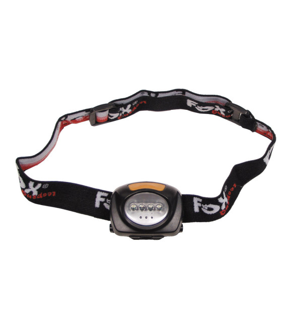 lampe frontale, 4 LED blanc, pliable, 3 rouge, noir - Surplus militaire