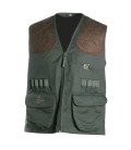 Gilet de chasse vert foncé broderie sanglier - Surplus militaire