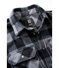 Chemise polaire Jeff à manches longues Brandit Noire et grise