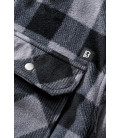 Chemise polaire Jeff à manches longues Brandit Noire et grise