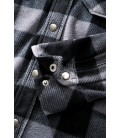 Chemise polaire Jeff à manches longues Brandit Noire et grise