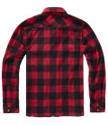 Chemise polaire Jeff à manches longues Brandit Noire et rouge