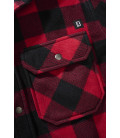 Chemise polaire Jeff à manches longues Brandit Noire et rouge