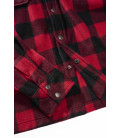 Chemise polaire Jeff à manches longues Brandit Noire et rouge