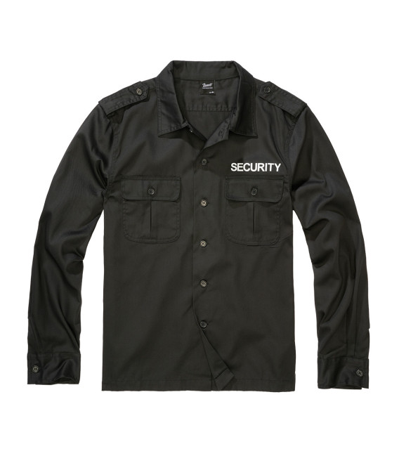 Chemise US à manches longues "Security"&nbsp;Noir Brandit
