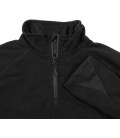 Chemise, Troyer, micropolaire, manches longues, noir