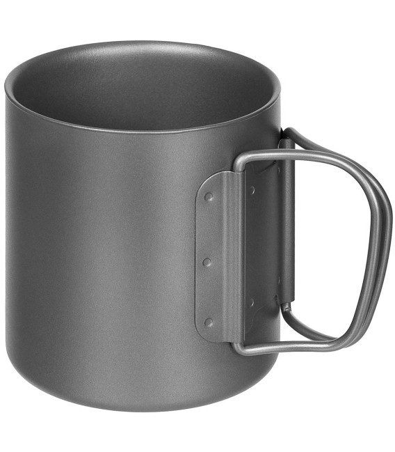 Tasse en titane à double paroi avec poignée pliable 300 ml
