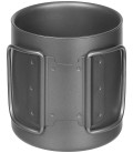 Tasse en titane à double paroi avec poignée pliable 300 ml