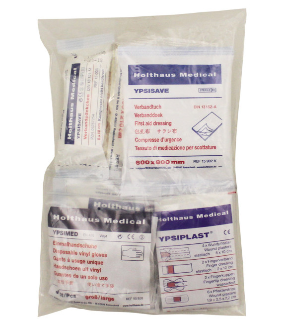assortiment de premiers soins, HOLTHAUS, 37 pièce, DIN 13164 - Surplus militaire