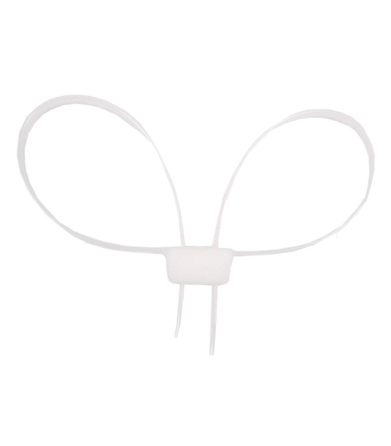 Menottes plastiques, blanc, 700x12mm, 10 pcs/paquet - Surplus militaire