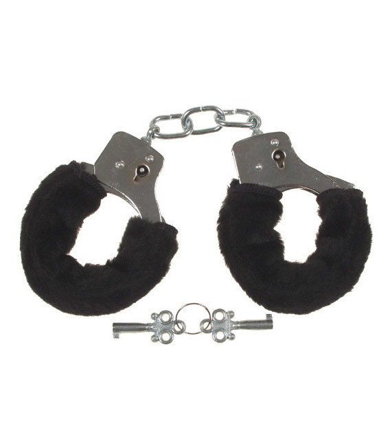 menottes, fourrure noir - Surplus militaire