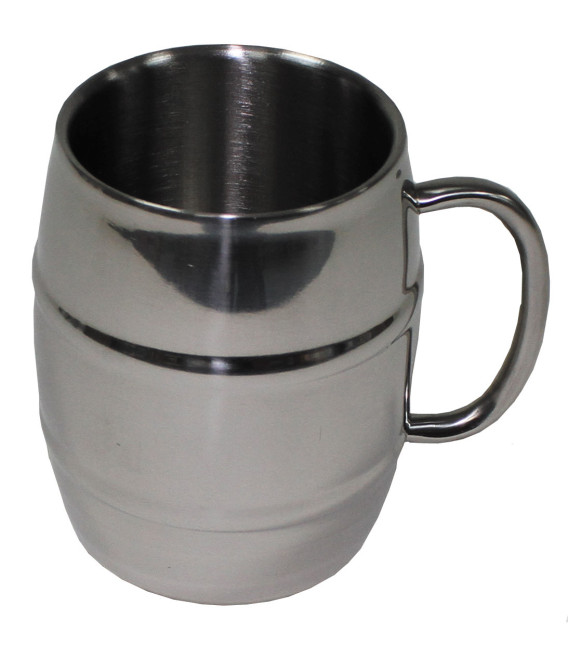 Pichet "Tonneau", acier inox., à double paroi,450 ml - Surplus militaire