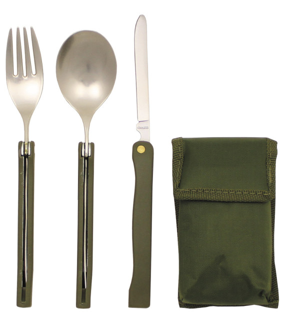 set "Camping", pliant, kaki poignee - Surplus militaire