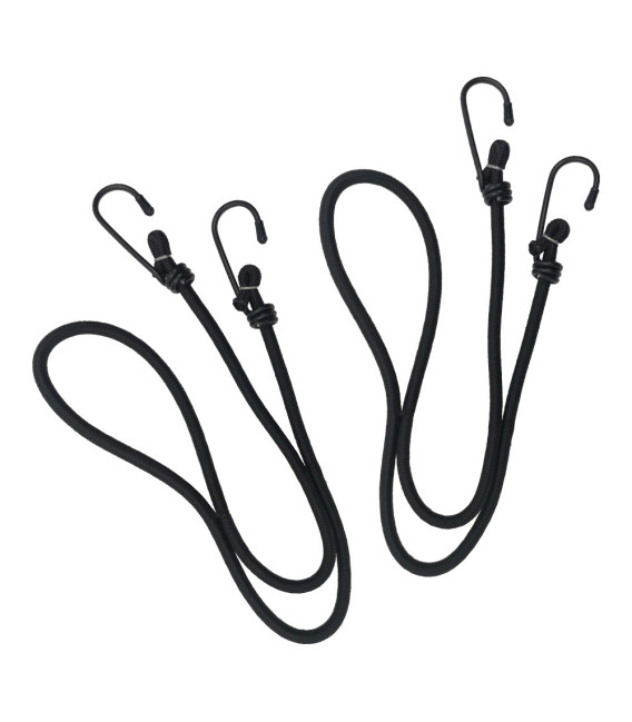 Lot de 2 sandows Expédition L. 75 cm x Ø 6 mm Noir A10 Equipment