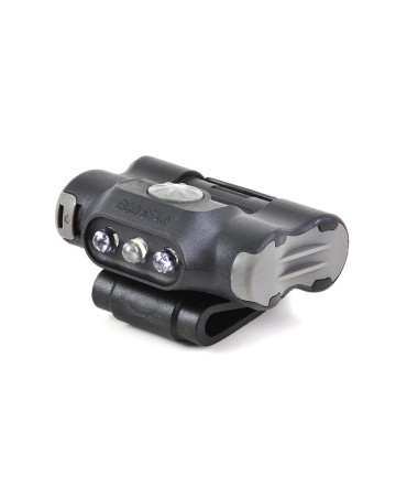 Lampe fixation clip UL12 - éclairage blanc et rouge + strobe rouge/bleu - 17 lumens Nextorch