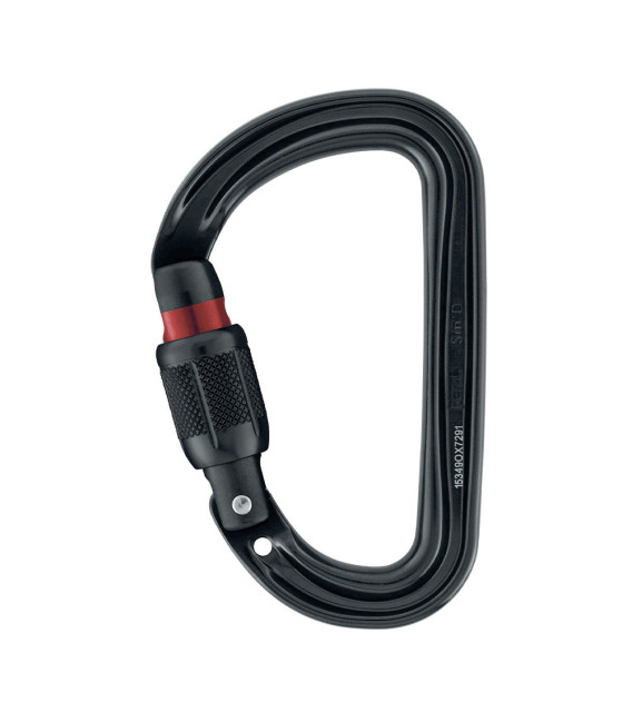 Mousqueton asymétrique ultra-léger Sm'D à verrouillage Screw-Lock Petzl