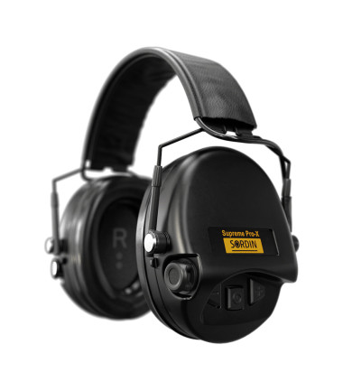 Casque anti-bruit Suprême Pro-X SFA noir serre-tête cuir noir Sordin