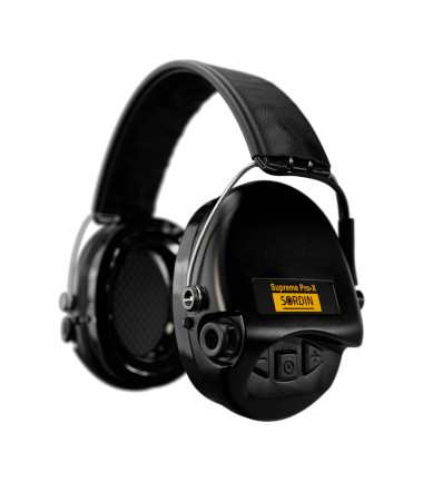 Casque anti-bruit Suprême Pro-X LED noir serre-tête cuir noir Sordin