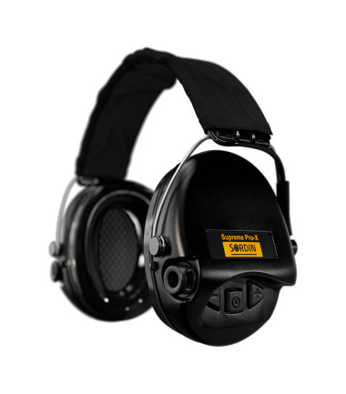 Casque anti-bruit Suprême Pro-X noir serre-tête tissu noir Sordin