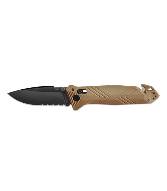 Couteau de poche Cac serration PA6 Vengeur Edition tan TB Outdoor