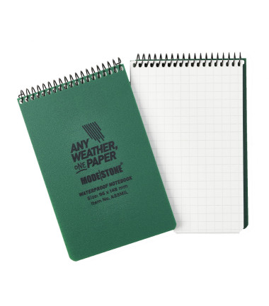 Carnet tout-temps 100 pages 96 x 148 mm vert olive Modestone