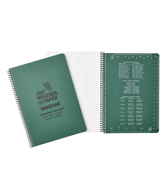 Carnet tout-temps 100 pages 148 x 210 mm vert olive Modestone