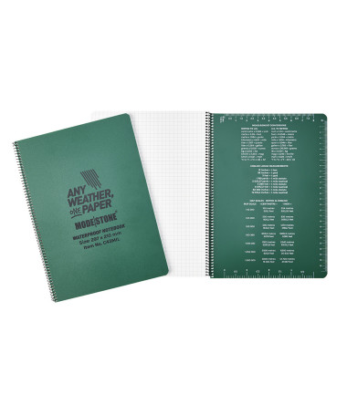 Carnet tout-temps 100 pages 210 x 297 mm vert olive Modestone