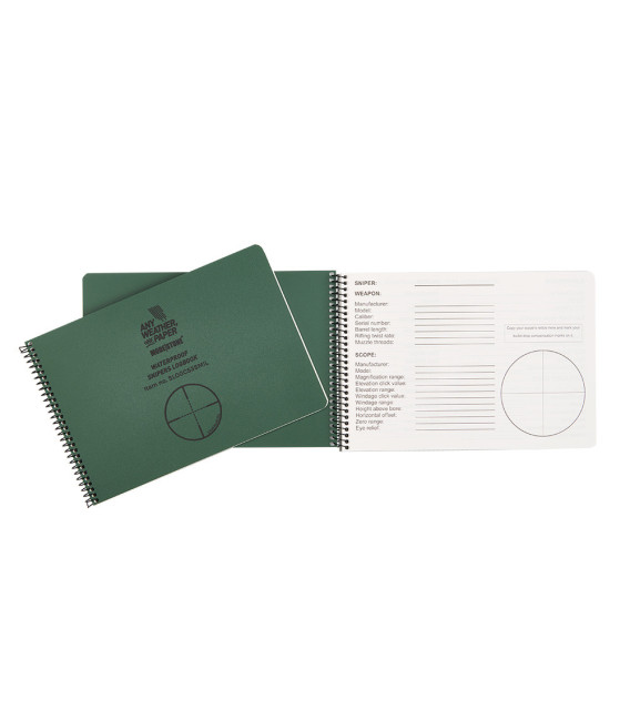 Carnet de bord tout-temps spécial sniper 148 x 210 mm vert olive Modestone