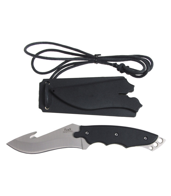 couteau, fix. lame coudée, PVC poignee - Surplus militaire