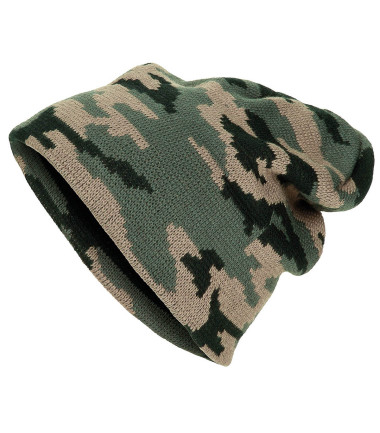 Bonnet tricoté Beanie Maille fine Camouflage - Woodland (US) M.F.H.