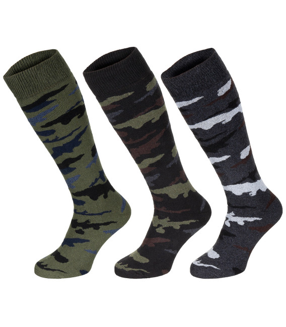 Chaussettes d'hiver Esercito (3 paires) Long Camouflage