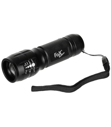 Lampe Torche mini 3 Watt avec focus Noir Fox Outdoor