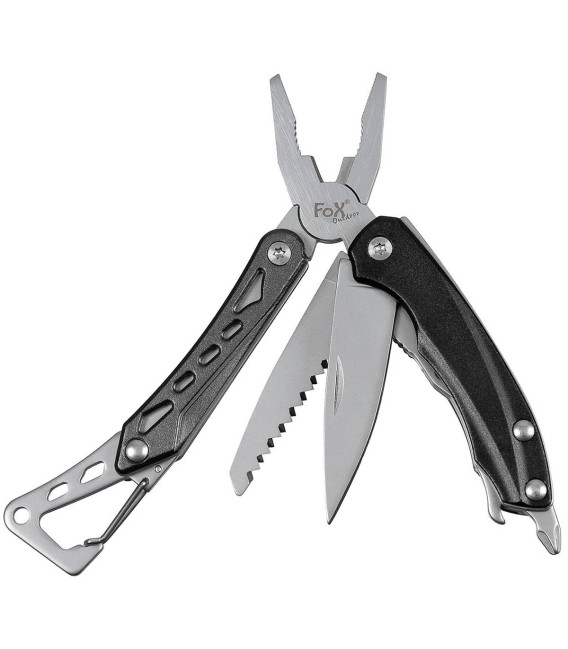 Outil multi-fonctions "Mini" avec mousqueton Noir Fox Outdoor